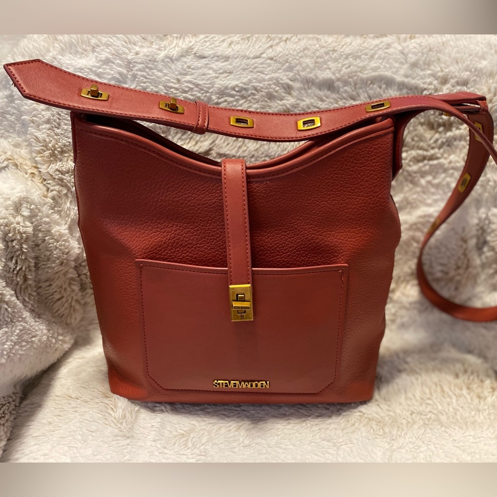 Modern Muted Red Shoulder Bag